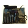 Free Shipping ! Surprise price !brand 7 Pieces Makeup Brush sets + leather Pouch( 1pcs/lot)