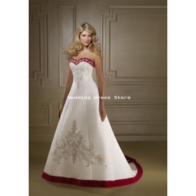 Free Shipping! Mori Solid or Two Tone Duchess Satin white / ivory wedding dress ML148