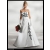 A-Line/ Strapless Chapel train satin wedding dress for brides 2010 style #293WEW 
