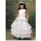 Scoop Necklines satin Flower girl dress Junior Bridesmaid Dress wedding dress size :2-14 years