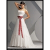 A-Line/ Strapless Chapel train satin wedding dress for brides 2010 style #294WER 