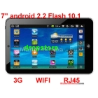 2PC*7 Inch Android 2.2 VIA 8650 Tablet PC, support Flash 10.1 WIFI & 3G, RJ45 epad laptop
