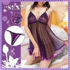 Free Shipping! hot sell sexy  purple dress Bustier/G-String sheer bustier size:S M L NO:14