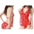 Wholesale - Sexy  Red Dress+G-String sheer bustier Corsets 03