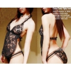 Wholesale - Sexy  Black Dress+G-String sheer bustier Corsets 04