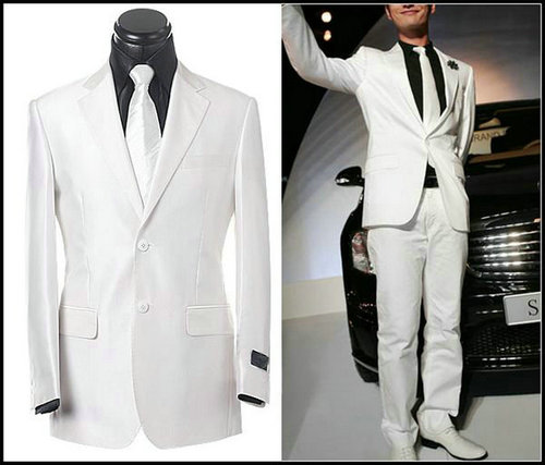 Black And White Slim Fit Suits