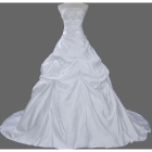 taffeta ivory bead embroider Satin Wedding bride gown Dress all size color free 