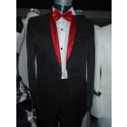 HB black  suit wedding suit Stylish polyester chemical fiber Slim Fit strip 2 Buttons men's Suit