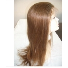 Full Lace Malaysian Light Brown Human Hair Wig 18 
