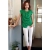 Free shipping women tops and blouses 2013 new fashion korean clothes Slim green chiffon shirt blouse 6124