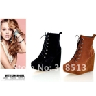 Free shipping 2012 fashion women's short boots, belt, wedges Roman style, woman individual character leisure shoes 