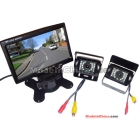 2*IR Reversing Camera + 7" LCD TFT Monitor Car Rear View Kit for bus Truck Free 10m video cable