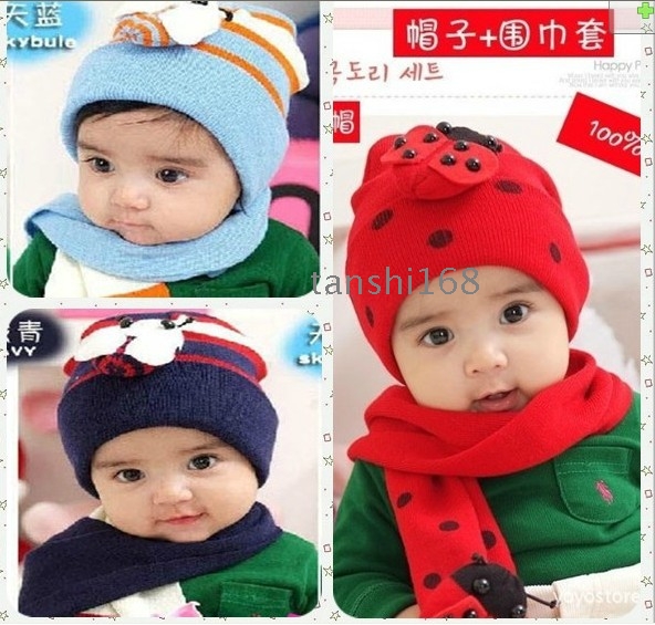 children's hat scarf combo