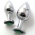 EXTRA LARGE - Stainless Steel Attractive Butt Plug Jewelry / Rosebud Anal Jewelry Green 