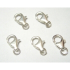 Free Shipping 10pcs  Sterling Silver Lobster Claw Clasp For DIY Craft Jewelry 12mm W37