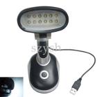 freeshipping 12 High Quality LED USB Foldable Desk Lamp Light  Flashlight