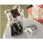 Free  shipping of wedding favor 10pcs/lot --"With this Ring" Crystal "Diamond" Ring Key Chain (10pcs/lot)