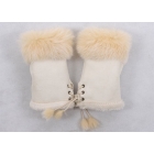 Wholesale rabbit fur gloves,lady's winter fingerless gloves,beige color,half-fingers gloves,accept paypal&mixed colors