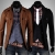 Men's UK Style High Quanlity Stylish Slim Woolen Trench Coat Windcoat Jacket