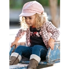 Free shipping children clothing girls set blouses+coat+pants Sweater+coat+Jeans sport suit 5sets/lot Size:80-120