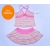 Free shipping + gifts wholesale girls swimwear swimsuits 2 pc Tankinis for girl kids swimming suits pink 8 pcs/lot