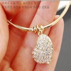 Min.order is $15 (mix order) Cute Heart with stone pendant bracelet /bangle jewelry S296