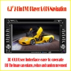 6.2 inch DOUBLE DIN CAR DVD PLAYER WITH GPS CD MP3 VCD MPEG4(DIVX)WMA JPEG