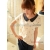 Free Shipping 2012 New Fashion Women Lady Girl College Wind navy anchor T shirt s257
