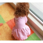 2012 new spring dog butterfly pink-jade dot dress, dog Polka Dot  clothes, pet wedding dress Free Shipping