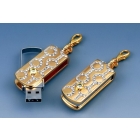 Wholesale - Free shipping promotional gift of jewelry USB flash drive 2G/4G/8G/16G,branded high speed flash chip (GU2)