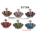 Noble exquisite crown inlay rhinestone ancient bronze plated alloy rhinestone 21*24mm,Packing:opp bag+card.3738