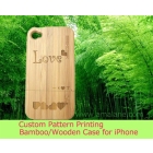 Waterproof Guaranteed Custom Pattern Logo printing service for Bamboo Wooden handcraft Case of iG and iG 10pc/Lot     