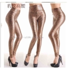 women sexy pants Large size high waist  abdomen stretch  leather backing pencil 