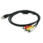 3-RCA RGB to USB Male AV Video TV Converter Cable Cord Audio Video AV Cable