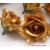 Bronze/Golden Color 100pcs Diameter 7-8cm Artificial Silk Camellia Rose Fabric Camellia Flower Heads