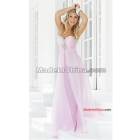 Hot Selling Amazing Sweetheart Light Pink Full Length Chiffon Beads Cheap Graduation Prom Dress 2013 Custom Made Free Shipping 