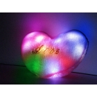 Free Shipping 7 colour heart-shaped shine hold pillow, Colorful LED Pillow, Christmas gift, New Year gift 5pcs/lot