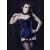 Free Shipping! Satin blue Sexy  Lingerie Corset (bustier+G-string) Retail or Wholesale  AB005