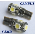 CANBUS 5 LED Standlicht 5smd xenon weiss T10 W5W 12V DC 