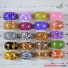wholesale Jewelry NEW DESIGN 200pcs Mixed Lucite Resin Rings  Animal Skins Rings Cheap Fashion Jewelry Free Shipping