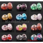 Free shipping! 100x murano glass beads , european loose beads , lampwork glass beads , fit chain bracelet 