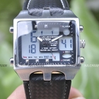 Free ship ! 2 Time Zones Digital Display Mens Lady Cool Watch Men's watch Wrist watch 