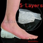 Insole 5 Layers Taller Insole Silicone Gel Inserts Lift Shoe insoles Height Increase 