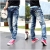 High quality and low waist MiZiQi man  whisker han edition straight bottom jeans (a big yards)              