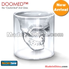 2pcs/lot new arrival wholesale drop shipping Crystal Skull shot glass Novelty cup geek gadget Christmas Gift Free shipping 