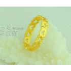 High  gold ring gold-plated ring gold wedding ring simple and easy placer gold ring