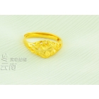 Gold-plated ring of female money high simulation gold ring opening of the heart placer gold ring