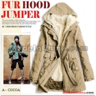 Hot Selling Prevalent Korean Style Two piece Winter Long Coat with Hood