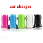 Free Shipping USB Bullet Car Charger for , , Mobile Phone, MP3/MP4(Colorful) 10pcs/lot free dropshipping!