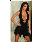 Retail New Sexy Black Deep V collar Babydoll Lingerie Dress Hot size M 2019+freeshipping 